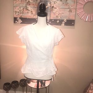 White Cross Tie Shirt